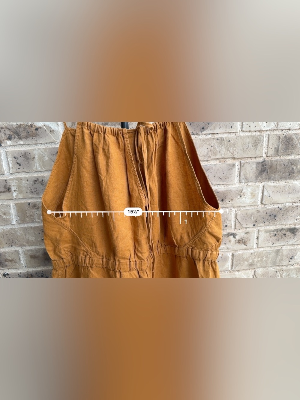 Everlane Rust-Brown Sleeveless Linen Jumpsuit Size Large - Picture 10 of 11